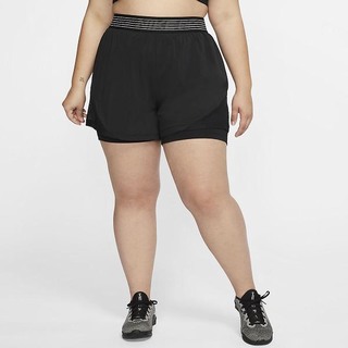 Pantaloni Scurti Nike Pro Flex (Plus Size) Dama Negrii Gri | UZTJ-20731